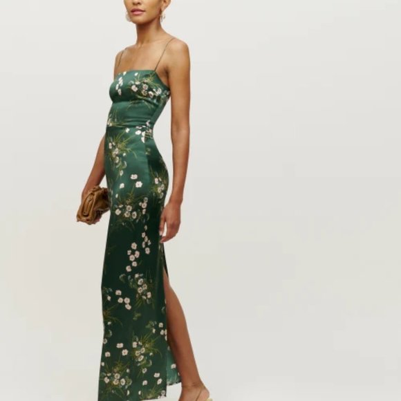 Reformation Frankie Silk Dress in Buena - Picture 2 of 12